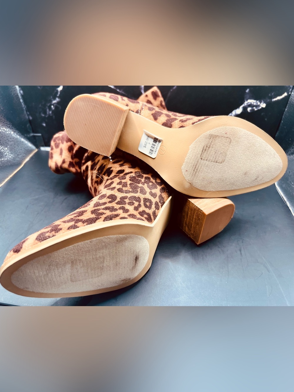 Corkys Hey Girl “Wicked” Leopard Print 2.5” Block Heel Ankle Boots - NWOB Sz7 - Picture 2 of 7